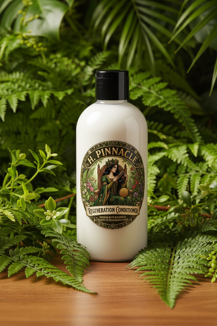 Regeneration Conditioner with tropical botanical leaves